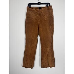 Suede Leather Pants Womens 10 Medium Brown Bootcut Western Cowgirl Mossimo